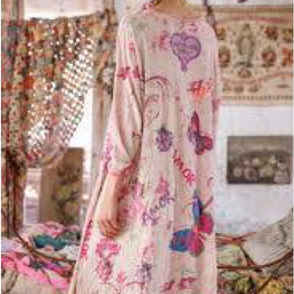 Magnolia Pearl. ❤️❤️NWT.Floral Long Sleeve Dress. Perfect Valentine. O/S - Picture 3 of 10